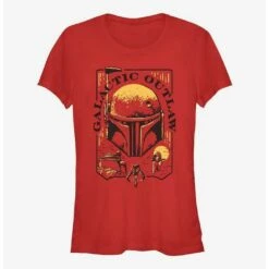 Outlet 😀 Star Wars The Book Of Boba Fett Galactic Outlaw Logo 👧 Girls T-Shirt 😀