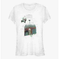 Budget 🎉 Star Wars The Book Of Boba Fett Helmet Profile View 👧 Girls T-Shirt ⭐