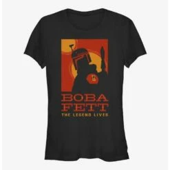 Promo 😀 Star Wars The Book Of Boba Fett Poster Boba Fett 👧 Girls T-Shirt 😉