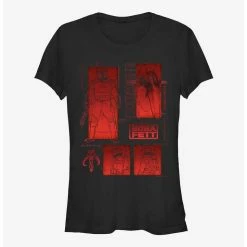 Wholesale 🛒 Star Wars The Book Of Boba Fett Red Icons Living Legend 👧 Girls T-Shirt 👏