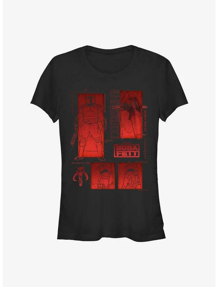 Wholesale ๐ Star Wars The Book Of Boba Fett Red Icons Living Legend ๐ง Girls T-Shirt ๐