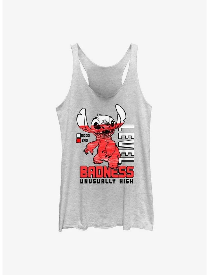 Hot Sale 🌟 Disney Lilo & Stitch Badness Level 👧 Girls Tank ⌛