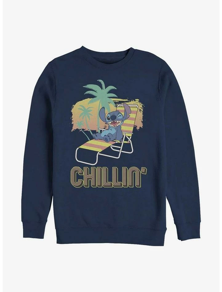 Discount โค๏ธ Disney Lilo & Stitch Stitch Chillin Crew Sweatshirt ๐