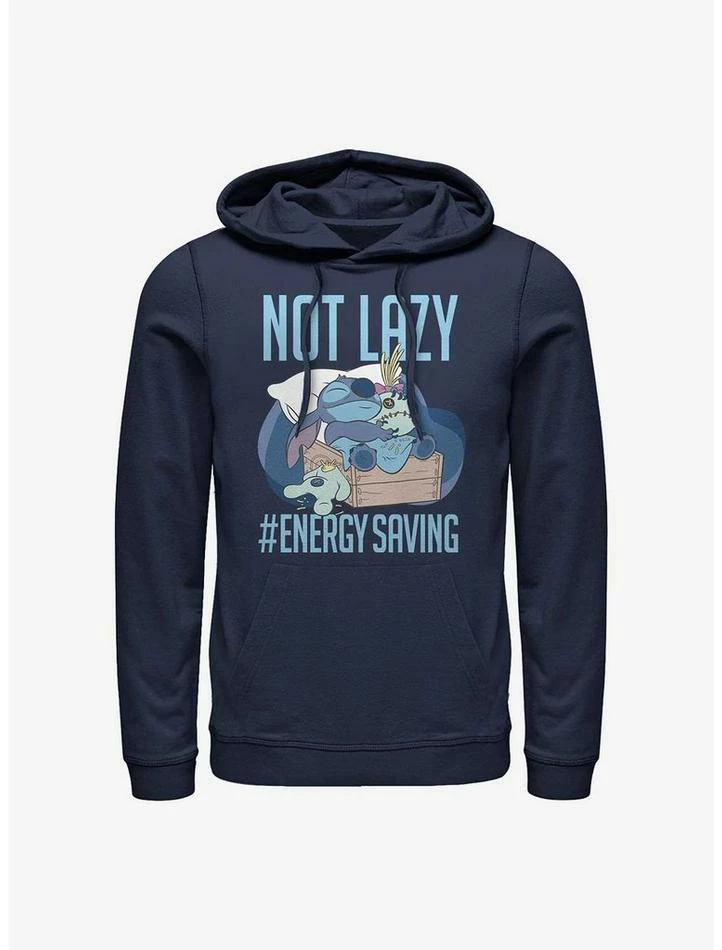 Discount 🌟 Disney Lilo & Stitch Not Lazy Energy Saving Hoodie 🎉