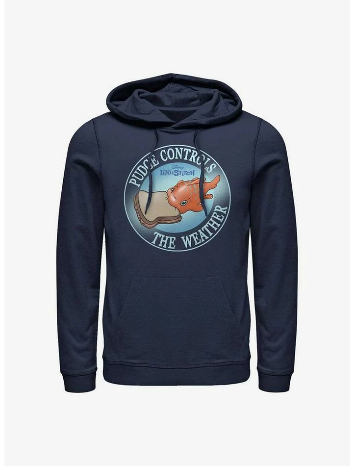 Cheapest 🎉 Disney Lilo & Stitch Pudge Controls The Weather Hoodie 😀