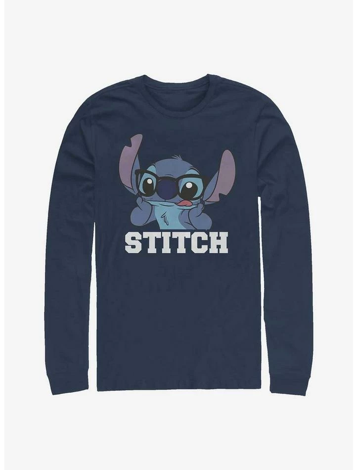 Promo ❤️ Disney Lilo & Stitch Tongue Out Long-Sleeve T-Shirt ⌛