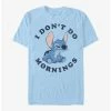 Top 10 🌟 Disney Lilo & Stitch I Don't Do Mornings T-Shirt 🧨