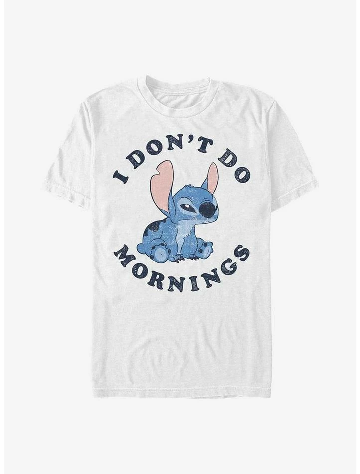 Top 10 ๐ Disney Lilo & Stitch I Don't Do Mornings T-Shirt ๐งจ - Image 4