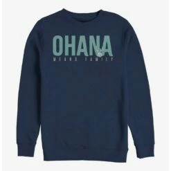 Promo 💯 Disney Lilo & Stitch Ohana Bold Crew Sweatshirt 💯