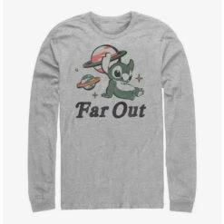 Best Pirce 💯 Disney Lilo & Stitch Far Out Stitch Long-Sleeve T-Shirt 🧨