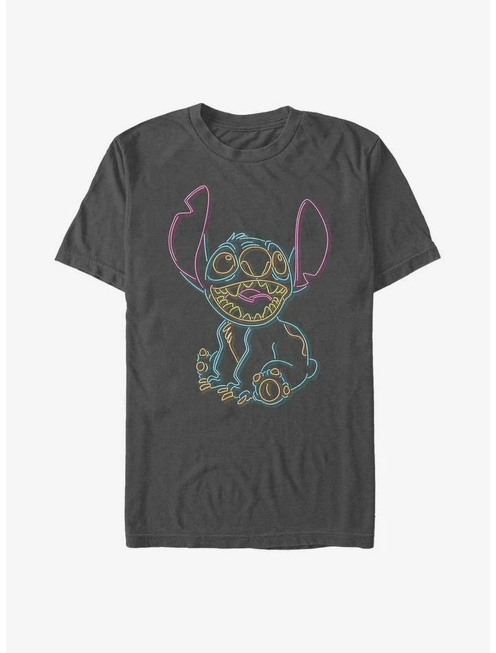 Coupon 🤩 Disney Lilo & Stitch Neon Stitch T-Shirt ⌛