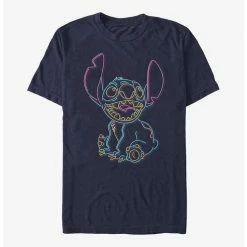 Cheap 🥰 Disney Lilo & Stitch Neon Stitch T-Shirt 🌟