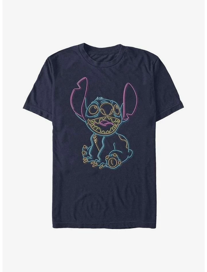 Cheap 🥰 Disney Lilo & Stitch Neon Stitch T-Shirt 🌟