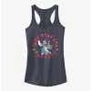New 🛒 Disney Lilo & Stitch Just Here For The Food 👧 Girls Tank ✔️