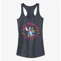 New 🛒 Disney Lilo & Stitch Just Here For The Food 👧 Girls Tank ✔️