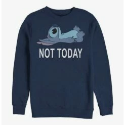 New 😀 Disney Lilo & Stitch Not Today Crew Sweatshirt 👏
