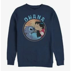 Cheapest ⭐ Disney Lilo & Stitch Ohana Frame Crew Sweatshirt 🔔