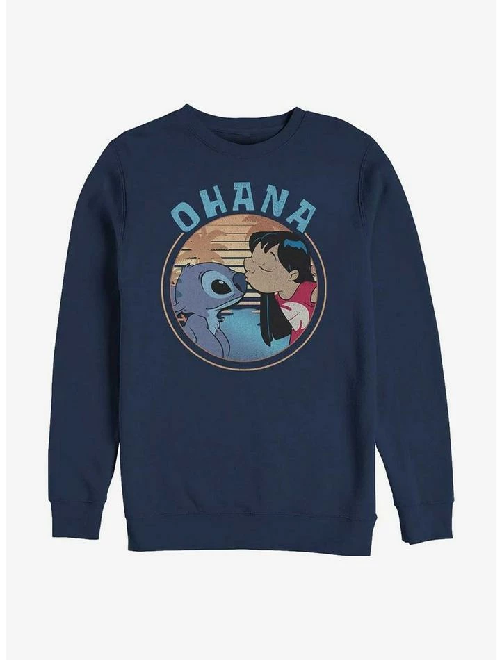 Cheapest ⭐ Disney Lilo & Stitch Ohana Frame Crew Sweatshirt 🔔