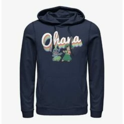 Discount 🛒 Disney Lilo & Stitch Rainbow Ohana Hoodie 🤩