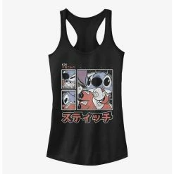 Best deal 😍 Disney Lilo & Stitch Japanese Text 👧 Girls Tank 😉