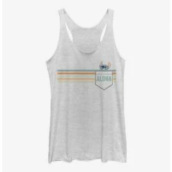 Best Sale 🌟 Disney Lilo & Stitch Aloha Badge 👧 Girls Tank 😀