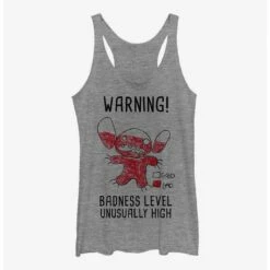 Discount 👍 Disney Lilo & Stitch Warning Drawing Sitch 👧 Girls Tank 😍