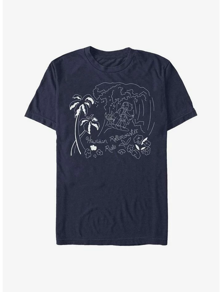 Brand new 👏 Disney Lilo & Stitch Hawaiian Rollercoaster Ride T-Shirt 👍 - Image 3