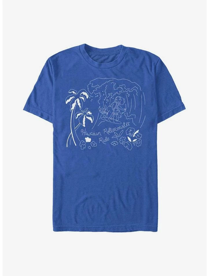 Brand new 👏 Disney Lilo & Stitch Hawaiian Rollercoaster Ride T-Shirt 👍 - Image 4