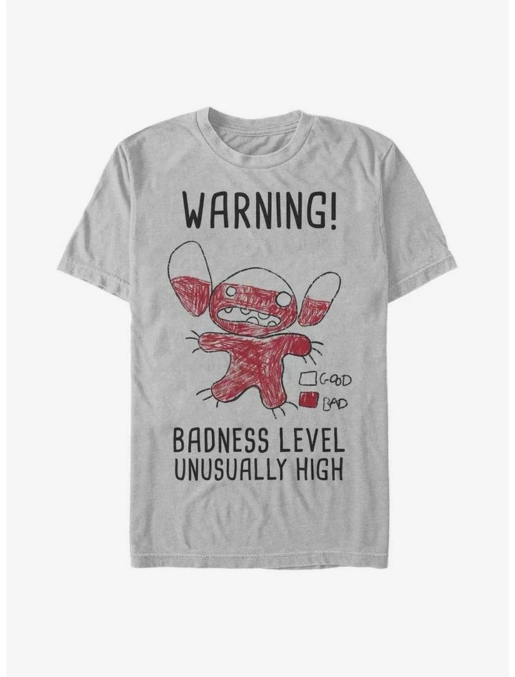 Coupon 🤩 Disney Lilo & Stitch Warning Drawing Sitch T-Shirt 👍