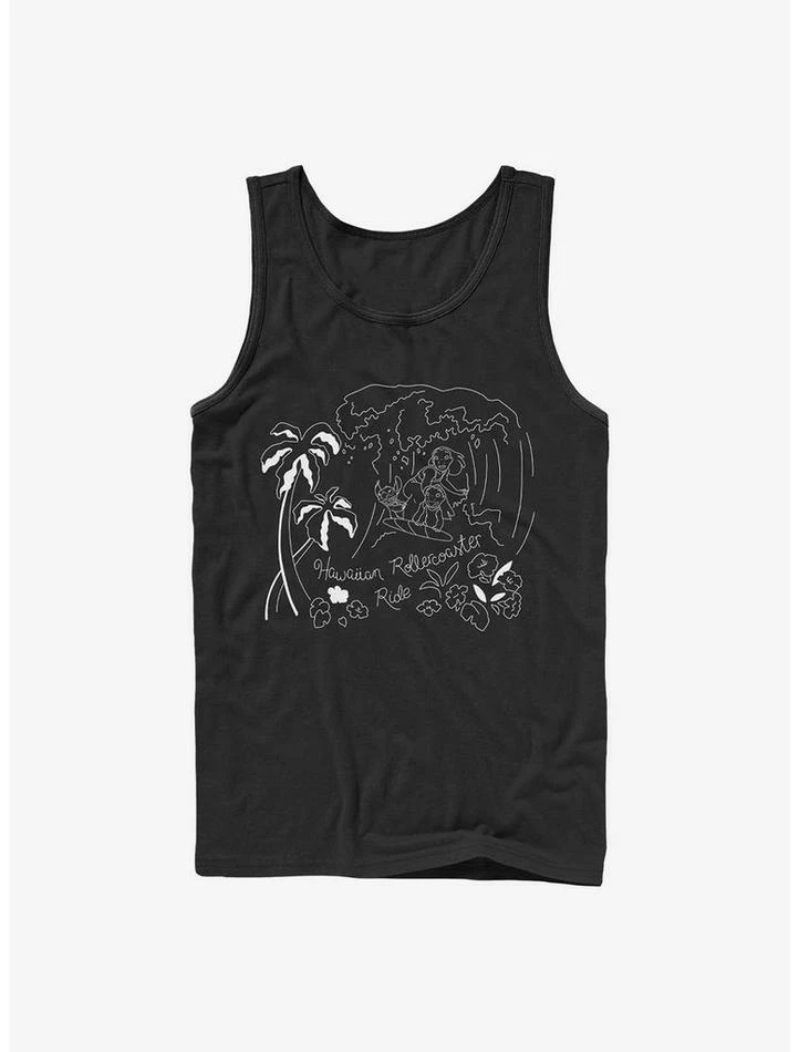 Promo ✔️ Disney Lilo & Stitch Hawaiian Rollercoaster Ride Tank ⌛