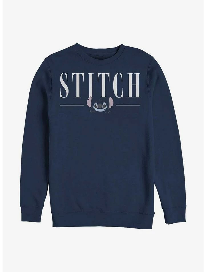 Promo 🎉 Disney Lilo & Stitch Title Crew Sweatshirt ⭐