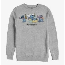 Top 10 👍 Disney Lilo & Stitch Weekend Crew Sweatshirt 🔥