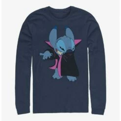Promo 😀 Disney Lilo & Stitch Vampire Stitch Long-Sleeve T-Shirt ⌛
