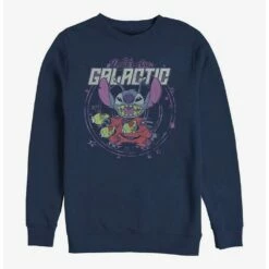 Flash Sale 👍 Disney Lilo & Stitch Dad's Are Galactic Crew Sweatshirt 🌟