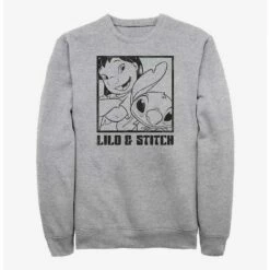 Promo 🌟 Disney Lilo & Stitch Photo Shot Snap Crew Sweatshirt 🔥