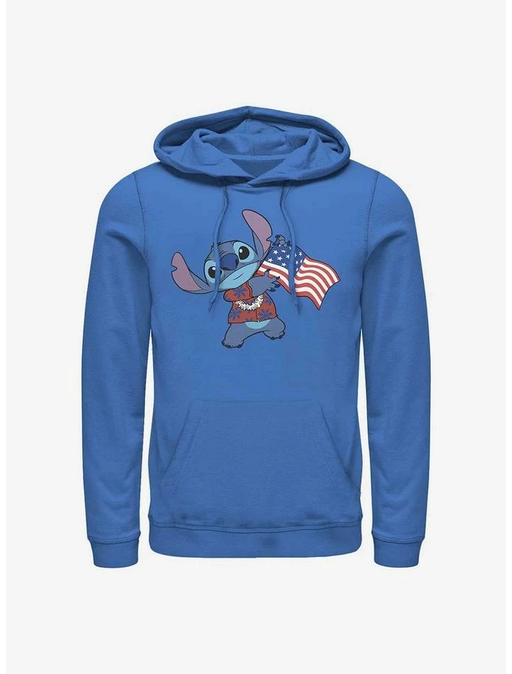 Deals 👏 Disney Lilo & Stitch Tropic Stitch Flag Hoodie 🔔
