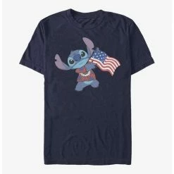 Wholesale 👏 Disney Lilo & Stitch Tropic Stitch Flag T-Shirt 😉