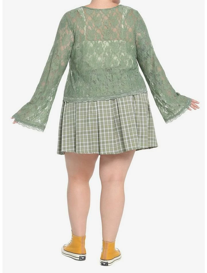 New 😍 Her Universe Tinker Bell Lace Tie-Front 👧 Girls Crop Cardigan Plus Size 👍 - Image 3