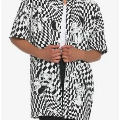 Best reviews of 👍 Her Universe Disney Lilo & Stitch Warped Checkered 👧 Girls Woven Button-Up 💯