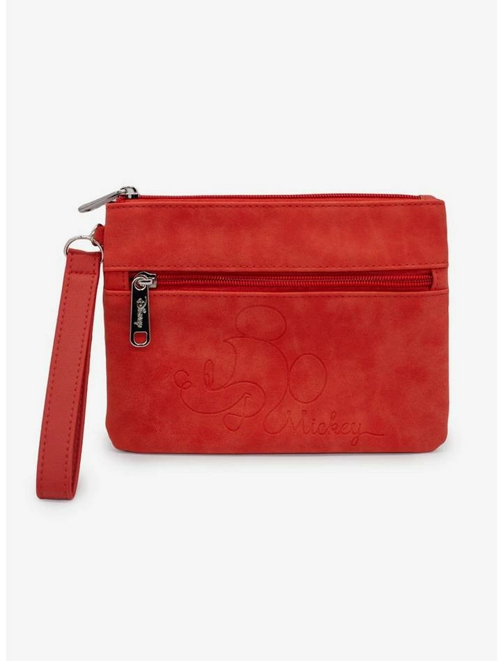 Outlet ✔️ Disney Mickey Mouse Debossed Double Pocket Wristlet 🎁