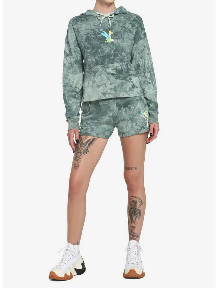 Discount 🤩 Her Universe Disney Tinker Bell Green Tie-Dye Soft Shorts 🤩 - Image 3
