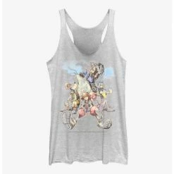 Budget ❤️ Disney Kingdom Hearts Group In The Clouds 👧 Girls Tank 😉