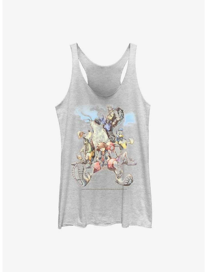 Budget โค๏ธ Disney Kingdom Hearts Group In The Clouds ๐ง Girls Tank ๐