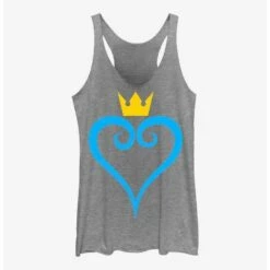 New 🤩 Disney Kingdom Hearts Heart And Crown 👧 Girls Tank 😉