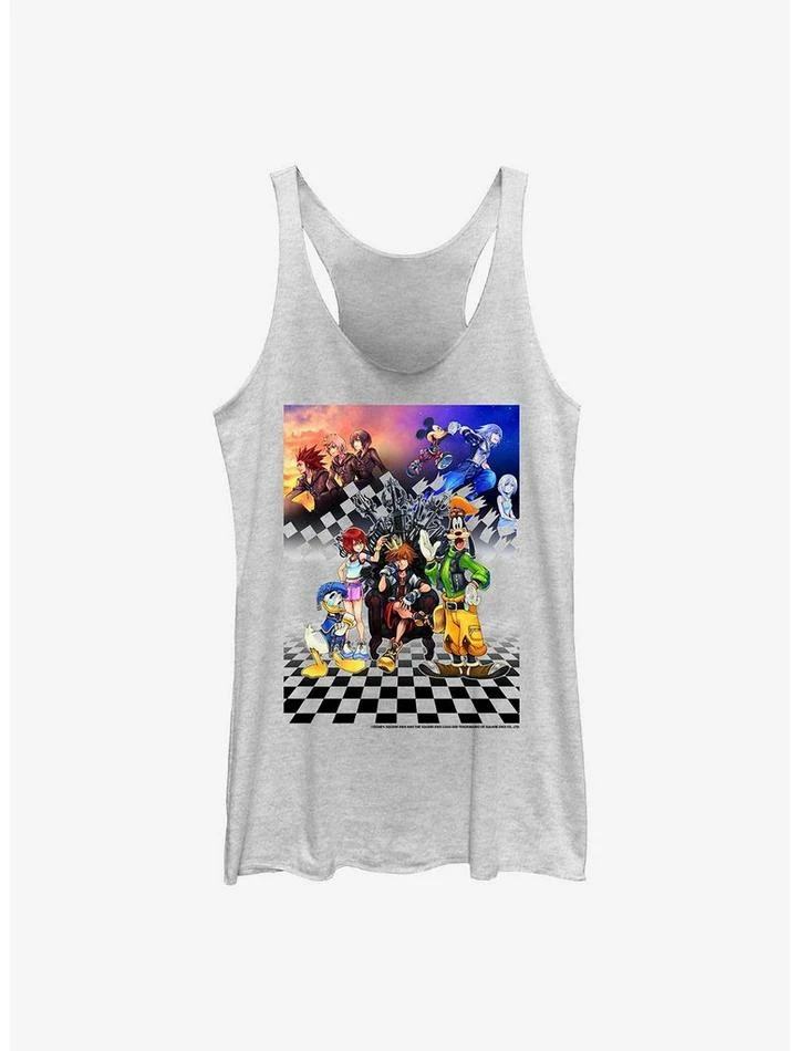 Outlet ๐ฅฐ Disney Kingdom Hearts Group Checkers ๐ง Girls Tank ๐งจ