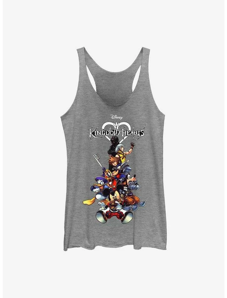 Hot Sale ✔️ Disney Kingdom Hearts Group With Logo 👧 Girls Tank ⭐