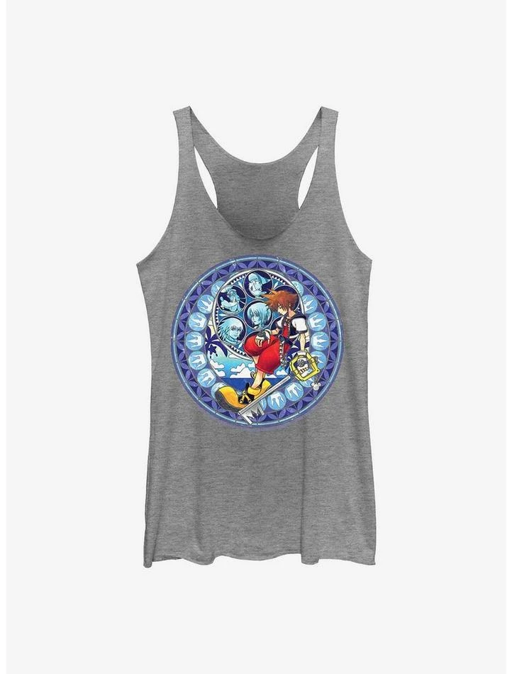 New ⭐ Disney Kingdom Hearts Stained Glass Sora 👧 Girls Tank ✨