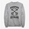 Deals 🎁 Disney Kingdom Hearts Keyblade Keeper Crew Sweatshirt 🎁