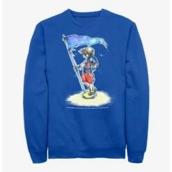 Deals 🛒 Disney Kingdom Hearts Sora With Flag Crew Sweatshirt ✨