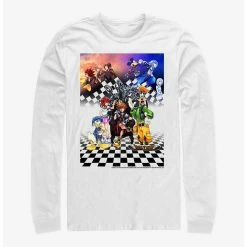 Best deal 🥰 Disney Kingdom Hearts Group Checkers Long-Sleeve T-Shirt ❤️